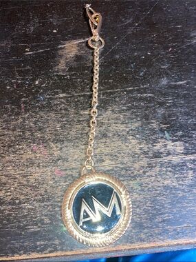 Ameri mode golf looking AM Logo Keychain Pendant with Black Center